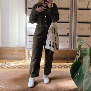 Mango Olive Green Jumpsuit size M